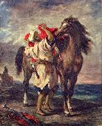 Eugene Delacroix Marokkaner beim Satteln seines Pferdes Germany oil painting artist